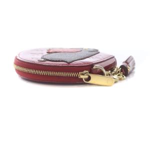 LOUIS VUITTON モノグラム ヴェルニ ポルト モネ ラパン コインケース チェーン タッセル うさぎ レッド