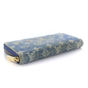LOUIS VUITTON ジッピーウォレット モノグラム デニム 長財布 ラウンドファスナー M95341 ブルー