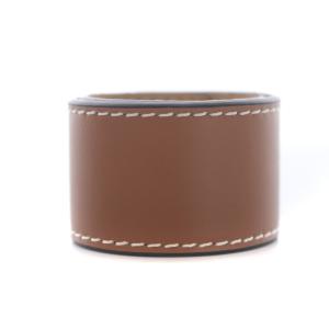LOEWE スモールスラップブラスレ SMALL SLAP BRACEL ブレスレット アナグラム カーフレザー 茶色 ブラウン OH