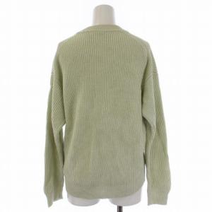 AURALEE 21SS HEMP RIB KNIT BIG P/O ニット セーター 長袖 ローゲージ 0 S 黄緑 A21SP03HA
