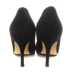 MANOLO BLAHNIK パンプス スエード ヒール ポインテッドトゥ 36 23.0cm 黒 ブラック