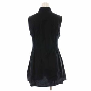 LIMI feu ブラウス シャツ チュニック ノースリーブ S 黒 ブラック