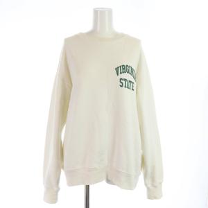 23SS ロゴスウェット トレーナー クルーネック 長袖 ダメージ加工 F 白 ホワイト 23070200900010