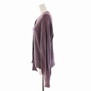 Shinzone カーディガン ニット リブ 長袖 F 紫 パープル