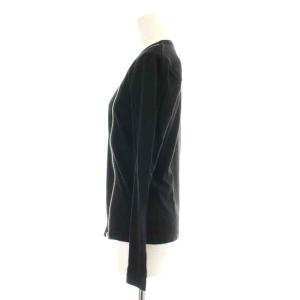 COMME des GARCONS COMME des GARCONS コムコム Tシャツ カットソー ロンT 長袖 クルーネック ジップアップ XS 黒 ブラック