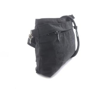 Jean Paul GAULTIER ショルダーバッグ ポシェット ミニ 花柄 ナイロン ブラック