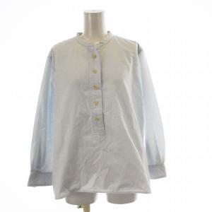 17SS シャツ ブラウス 長袖 バンドカラー 1 S 水色