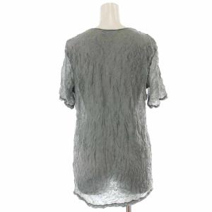 ISSEY MIYAKE カットソー シアー シースルー シワ加工 半袖 M グレー