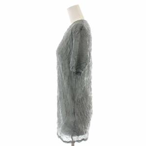 ISSEY MIYAKE カットソー シアー シースルー シワ加工 半袖 M グレー