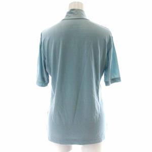 ISSEY MIYAKE カットソー ハイネック 半袖 L 青 ブルー