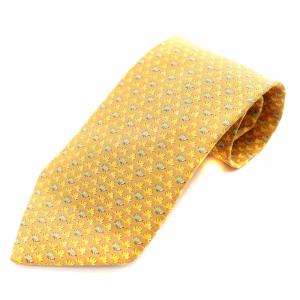 ネクタイ レギュラータイ シルク 動物柄 茶 ブラウン 黄色 イエロー