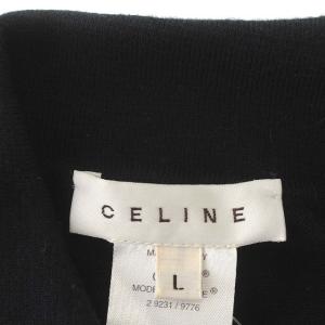 CELINE ニット ポロシャツ 半袖 L 黒 ブラック