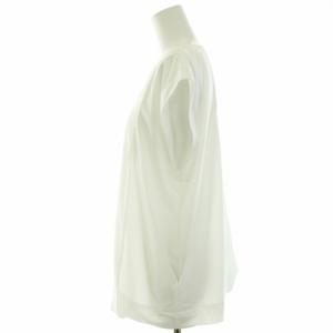 ISSEY MIYAKE カットソー Tシャツ ノースリーブ Vネック タック 2 M 白 ホワイト