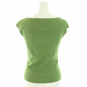 SYBILLA ニット カットソー 半袖 フレンチスリーブ ハイゲージ M 黄緑 イエローグリーン