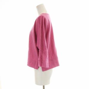 PLEATS PLEASE ISSEY MIYAKE Tシャツ カットソー 五分袖 無地 3 L ピンク PP82-JK756