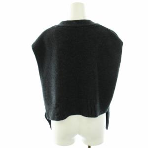 ENFOLD 20AW スリットベストカーディガン ニット 38 チャコールグレー