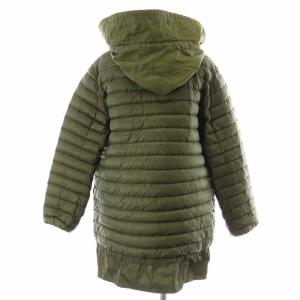 MONCLER 17SS CEDRE ダウンコート ミドル丈 フード ジップアップ 0 XS カーキ