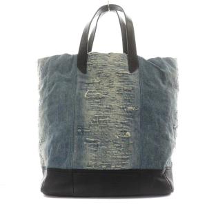 DIESEL ディーゼル デニム バック トートバッグ ダメージ加工 トートバッグ ハンドバッグ ショルダーバッグ ダメージ加工 デニム