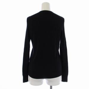 Drawer 18G カシミヤシルクリブクルーネックニット セーター 長袖 1 S 黒 ブラック 6513-106-0583