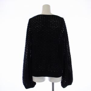 Drawer 6513-106-0846 16G フリンジ編みニット カットソー 長袖 クルーネック 1 ネイビー