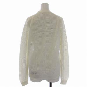Chloe ニット カーディガン 長袖 Vネック メッシュ 刺繍 XS 白 ホワイト