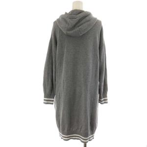 BLUE LABEL CRESTBRIDGE パーカー プルオーバー ロング丈 コットン 38 M グレー