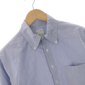 Brooks Brothers MILANO FIT USA製 ボタンダウンシャツ 長袖 15 S-M 水色 ライトブルー