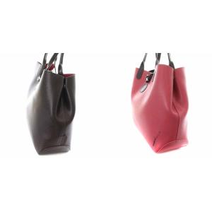 Longchamp ロゾ ROSEAU トートバッグ ハンドバッグ レザー リバーシブル 茶 ブラウン ピンク