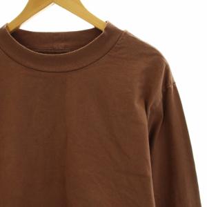 MARGARET HOWELL カットソー Tシャツ クルーネック 長袖 コットン L 茶 ブラウン