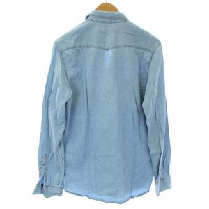 AMI Alexandre Mattiussi ウエスタンシャツ シャンブレー 長袖 S 水色 ライトブルー