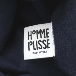 HOMME PLISSE ISSEY MIYAKE  HP26-FJ324 22SS シャツ 半袖 リネン マオカラー 3 ネイビー