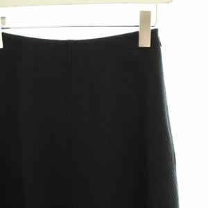 DRESSTERIOR センタースリットセミフレアースカート ミモレ ロング ウール混 34 XS 黒 ブラック
