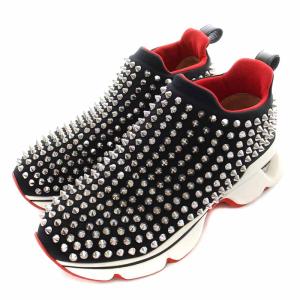 Christian Louboutin Spike Sock30 スリッポン スパイクスタッズ 36 ブラック