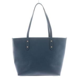 COACH シティ ジップ トートバッグ ハンドバッグ ショルダーバッグ レザー 青 ブルー F58846
