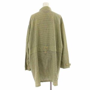 Leilian コート ハイネック ミドル丈 ギンガムチェック 金ボタン 大きいサイズ 13+ XL 黄色 イエロー