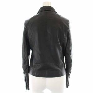 STUDIOUS ダブルライダースジャケット レザージャケット 革ジャン シープスキン 羊革 1 S 黒 ブラック