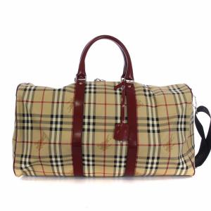 BURBERRY ボストンバッグ 2WAY ノバチェック シャドーホース ベージュ