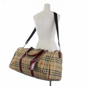 BURBERRY ボストンバッグ 2WAY ノバチェック シャドーホース ベージュ