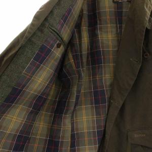 Barbour BEACON SPORTS JACKET オイルジャケット 裏地チェック L カーキ 1802128
