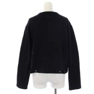 agnes b. カーディガンプレッション M001CARDIGAN スウェット 裏起毛 2 M 黒 ブラック