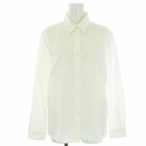 シャツ ブラウス 長袖 コットン 2 M オフホワイト