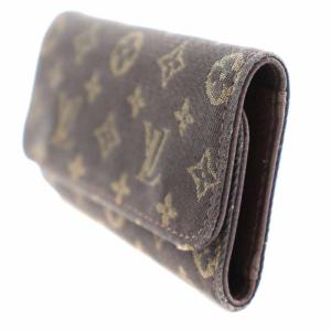 LOUIS VUITTON モノグラム ミニ ラン ミュルティクレ4 キーケース 三つ折り 4連 茶 ブラウン M95231