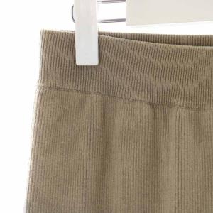 L'Appartement 19SS リブニットパンツ Rib Knit PT イージーパンツ ロング シルク混 36 S ベージュ 19030560009810