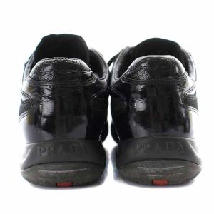 PRADA スニーカー ローカット ナイロン エナメル 切替 35 22cm 黒 ブラック