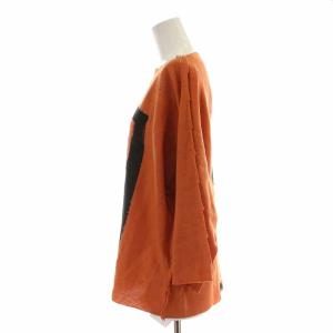 ISSEY MIYAKE 20SS A.POC INSIDE カットソー ボートネック 総柄 長袖 2 オレンジ