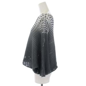 ISSEY MIYAKE カットソー ボックスプリーツ ドルマンスリーブ IM31FJ619 七分袖 2 M 深緑 ホワイト