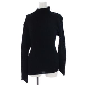 カットソー ブラウス 変形 ボックスプリーツ ハイネック IM14FJ971 長袖 2 M 黒 ブラック