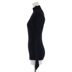 ISSEY MIYAKE カットソー ブラウス 変形 ボックスプリーツ ハイネック IM14FJ971 長袖 2 M 黒 ブラック