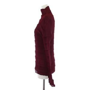 ISSEY MIYAKE カットソー ブラウス ビッグプリーツ ハイネック プルオーバー IM54FJ638 長袖 2 M ボルドー