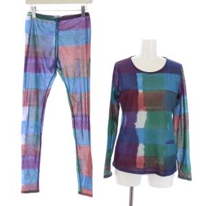 セットアップ 上下 2点セット 水彩 カットソー パンツ シアー 長袖 IM33JK012 IM33JF010 ストレッチ